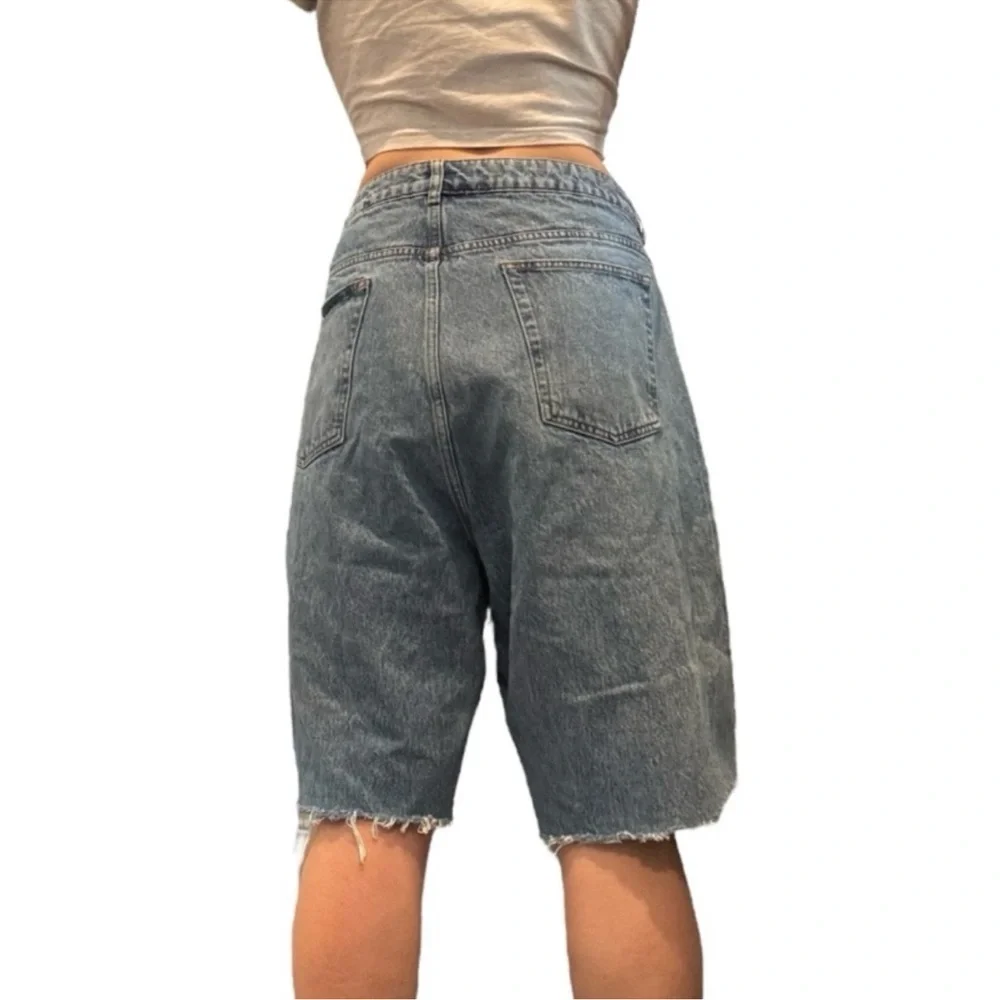 ASOS Washed Long Denim Jean Shorts